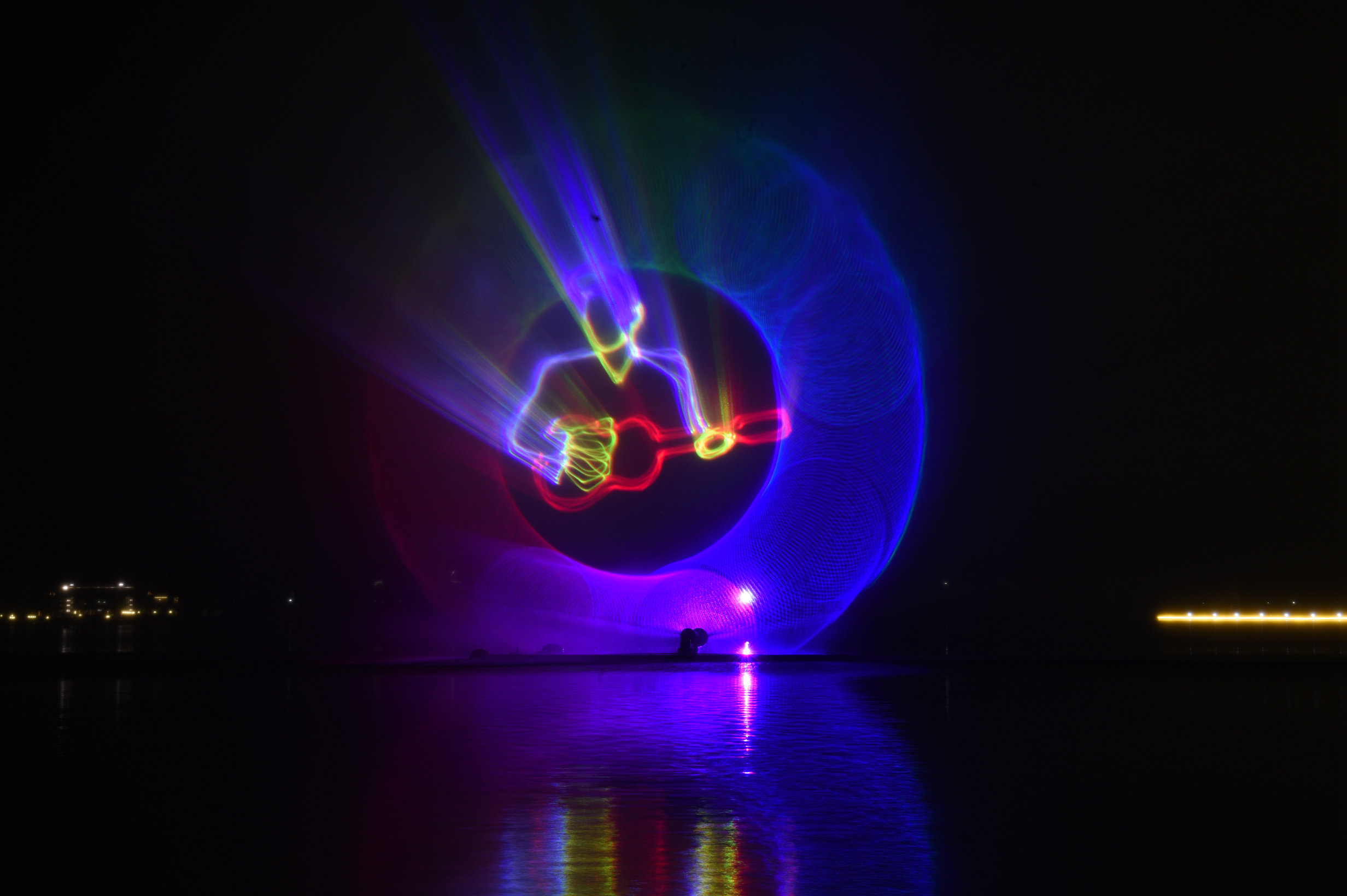 Amazing Water Screen Laser Fountain Show