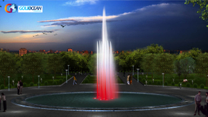 Colorful Changeable Dia.10m Music Water Fountain