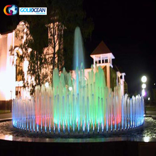 Colorful LED Lights Garden Water Music Fountain
