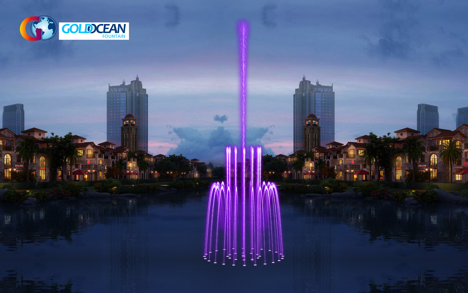 15m High Lake Floating Music Fountain