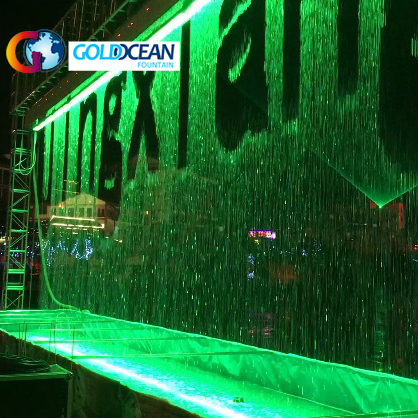 Colorful Digital Graphic Waterfall Water Curtain