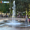 Outdoor Child Playing Music Dry Fountain