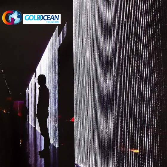 Colorful Digital Graphic Waterfall Water Curtain
