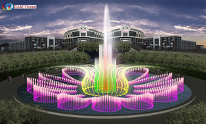 Round Shape SS304 RGB Lights Music Dancing Fountain