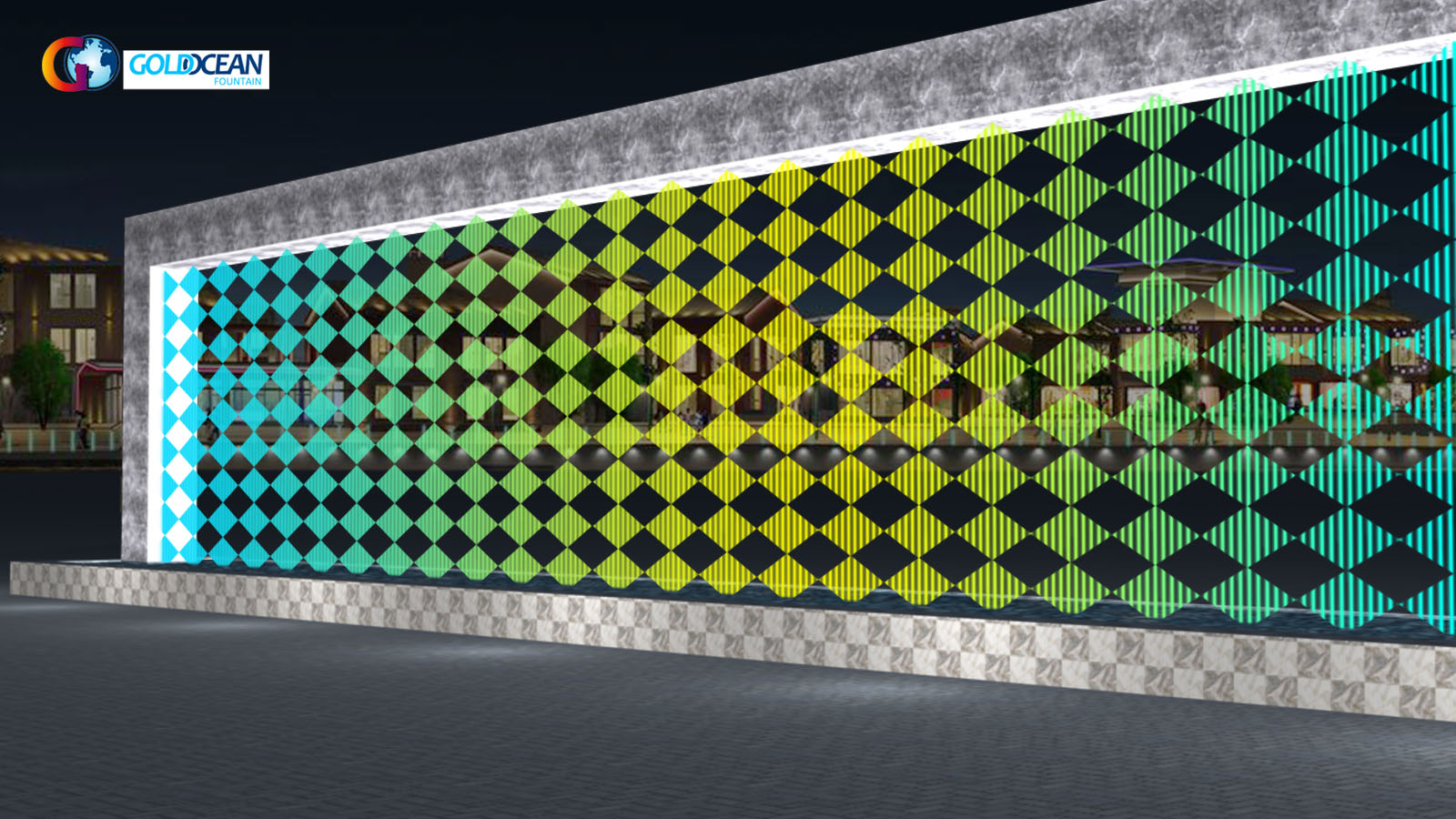 FREE DESIGN Modern Indoor Decorative Digital Water Curtain 